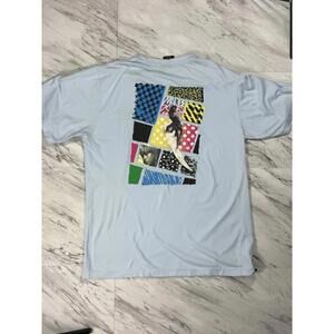 Maui and Sons Pastel Blue Surfer Graphic Tee Size L Vintage Style Shirt #8
